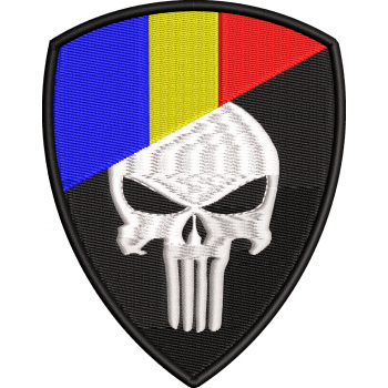 EMBLEMA CAP DE MORT CU TRICOLOR